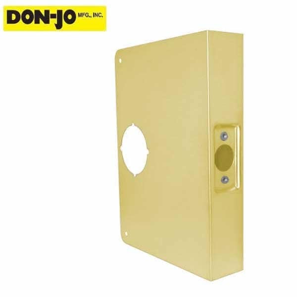 Don-Jo Extended Wrap Plate No 55 - 5 - 1-3/4 Doors - Polished Bronze - DNJ-55-PB-CW