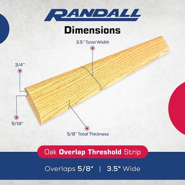Randall 3 1/2In. X 5/8In. OVERLAP THRES - 6 FT WL-50-C
