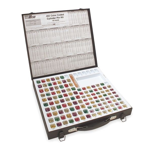 Kaba Ilco Commercial Color Pin Kit, Steel - 797-00-8X COLOR PIN KIT