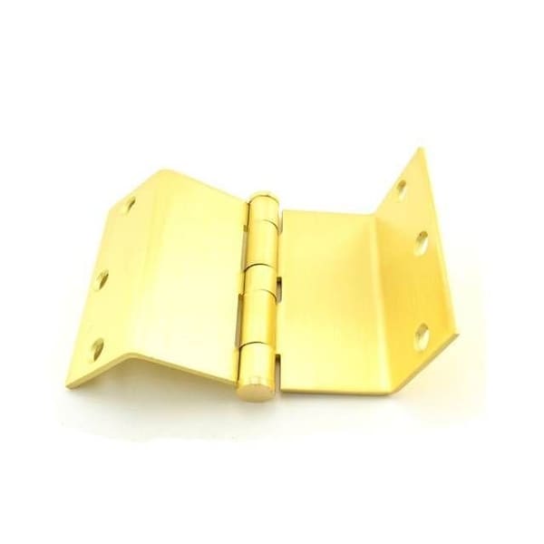 Best Hinges 4in Steel Full Mortise Standard Weight Swing Clear Hinge for Square Edge Doors # 055152 Satin Brass - F24844