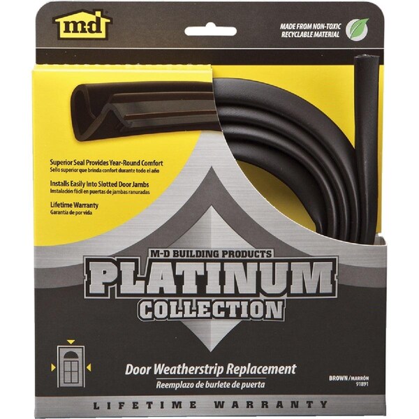M-D Building Products 84in. Brown Door Jambs Weatherstrip Replacement - 91891