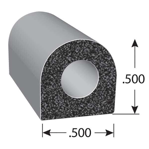 Fairchild Seal, EPDM Rubber, Black, 50 ft L - RS1031-50