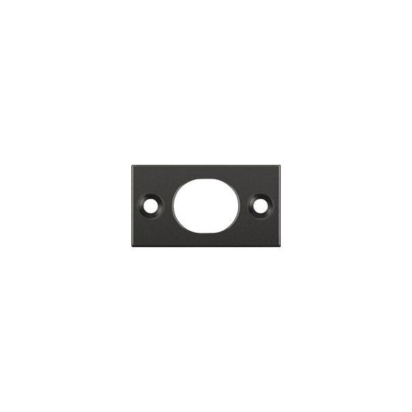 Deltana SP6FBU19 Strike Plate For 6 Flush Bolt Paint Black, 10PK - SP6FBU19-XCP10