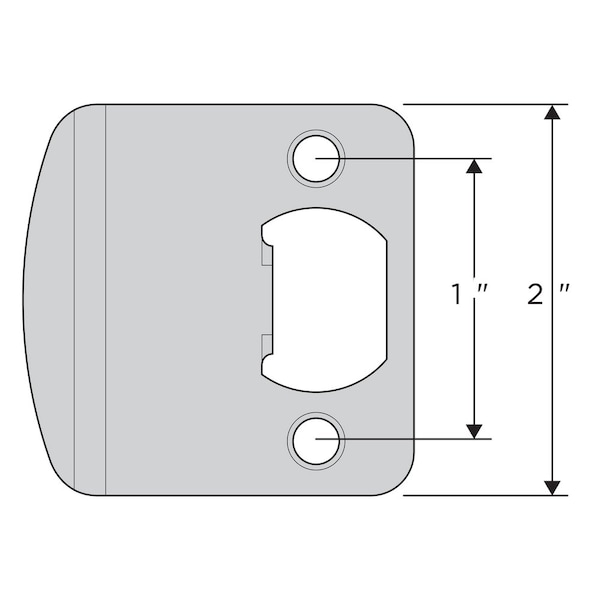 Kwikset Round Corner 2-1/4" Extended Full Lip St - 83536-001
