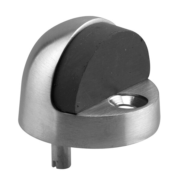 Prime-Line Door Stop, 1-5/16 in., Cast Brass, Satin Nickel Finish, Floor Mount Single Pack - 658-1027