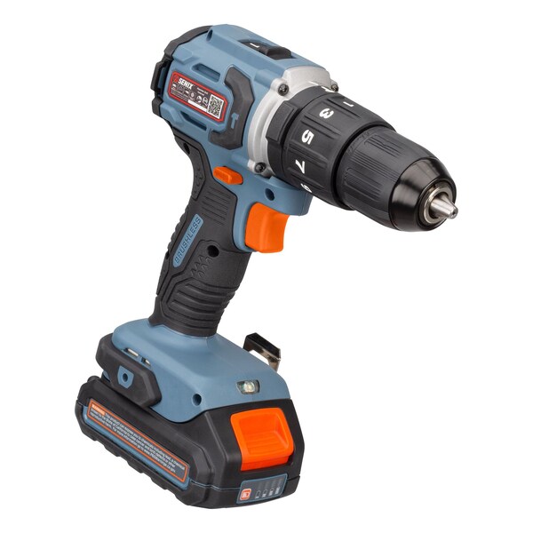 Senix 20 Volt Max Brushless 1/2-in. Hammer Drill Driver, 2 Ah Battery, 2A Charger and Soft Bag Included - PDHX2-M2