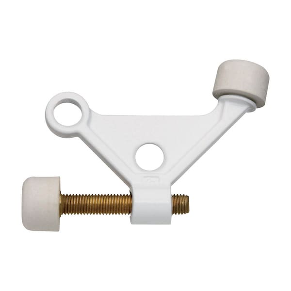 National Hardware National Hardware Zinc w/Rubber Tip White Hinge Pin Door Stop Mounts to door - N248-401