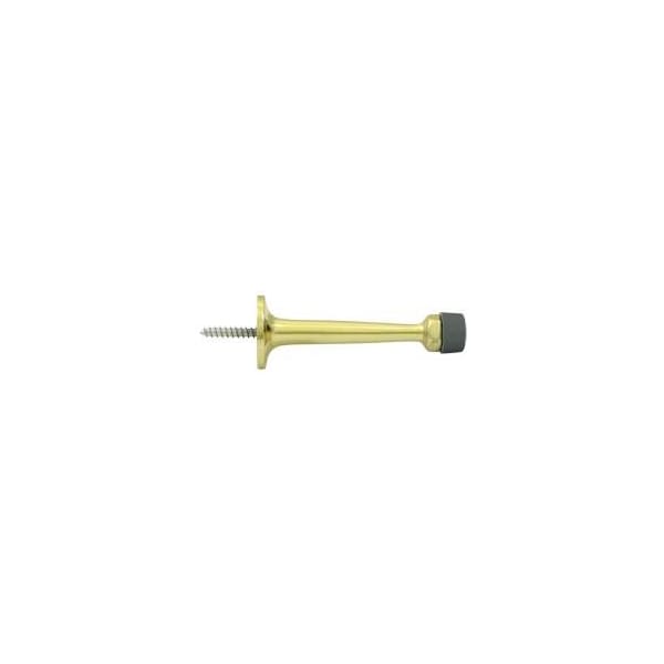 Deltana Baseboard Door Bumper, Solid Brass Unlacquered Bright Brass 3-1/4" - BDS30U3-UNL