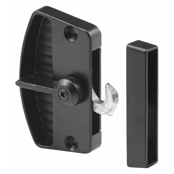 Prime-Line Deluxe Latch and Pull, 2-3/8 in., Diecast Construction, Painted Black (Single Pack) - A 155