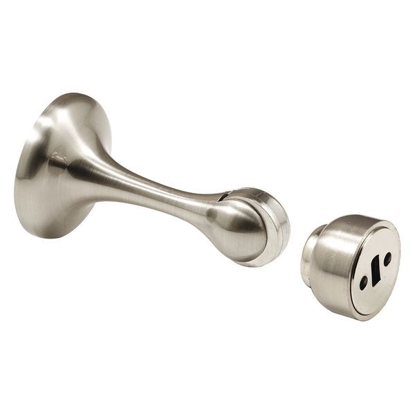 Primeline Tools Magnetic Door Holder, 2-7/8 in., Diecast, Satin Nickel Finish, Heavy (Single Pack) - MP4910-1
