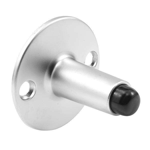Prime-Line Door Stop, 2 in. Projection, Cast Stainless Steel, Satin Finish Single Pack - 656-9492