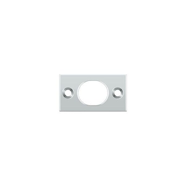 Deltana SP6FBU26 Strike Plate For 6 Flush Bolt Polished Chrome, 10PK - SP6FBU26-XCP10