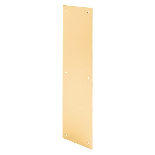 Primeline Tools Door Push Plate, 3-1/2 15 in., Polished Brass (Single Pack) - MP4719