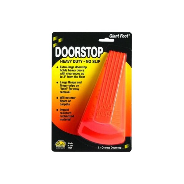 Giant Foot Doorstop, 3-1/2"x6-3/4"x2", Safety Orange - MAS00965