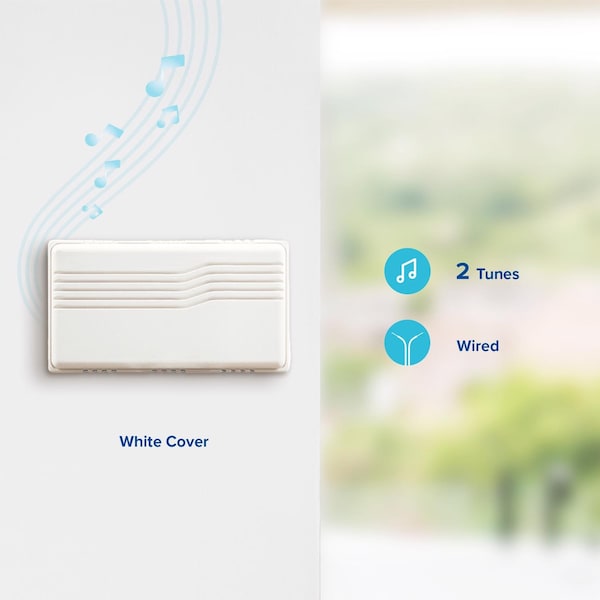 Heath-Zenith Heath Zenith White Plastic Wired Door Chime Kit - SL-27102-90