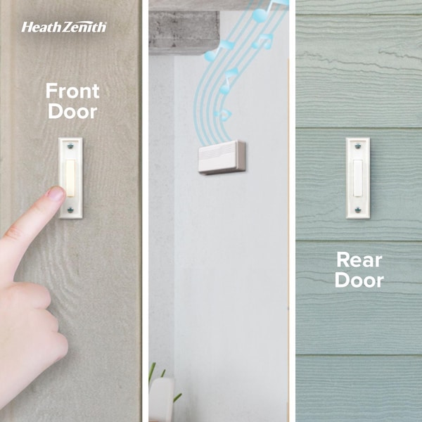 Heath-Zenith Heath Zenith White Plastic Wired Door Chime Kit - SL-27102-90