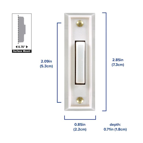 Heath-Zenith Heath Zenith White Plastic Wired Door Chime Kit - SL-27102-90