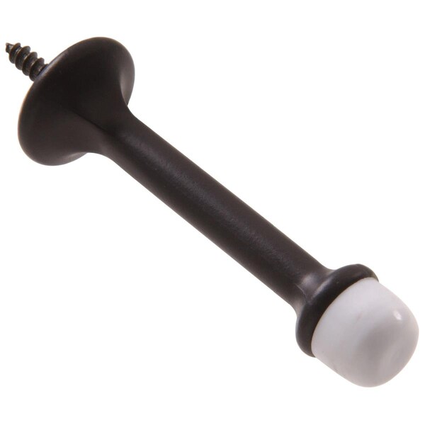 Hillman Brass Plated - Rigid Door Stop, Oil Rubbed Bronze - 3 in. - 852935