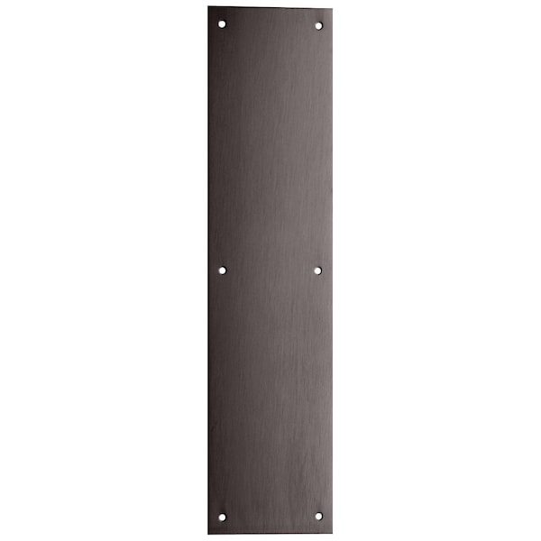 Ives Push Plate, 3-1/2-in x 15-in, Oil Rubbed Bronze - 8200 US10B 3.5X15