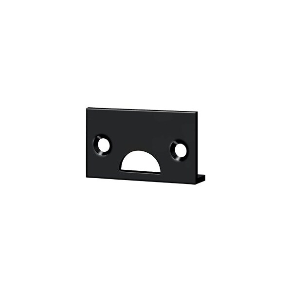 Deltana 1-7/8 Height Strike Plate For Surface Bolts Angle Paint Black - 178ASTU19