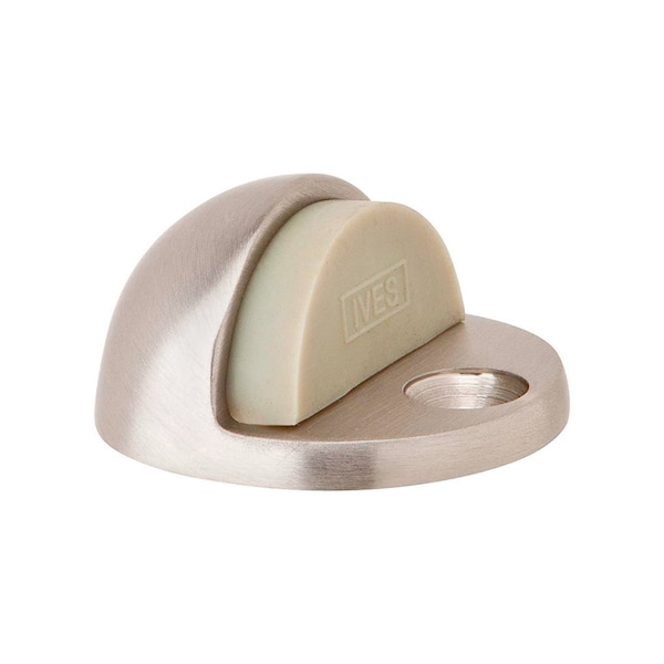 Ives Ives 1-3/4 in. W X 2 in. L Brass Satin Nickel Door Stop Mounts to floor - 436B15