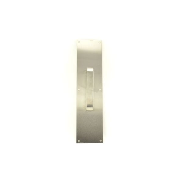 Trimco Square Corner Pull Plate 6" 1139 Pull Satin Stainless Steel 4"x16" - 1015-3.630