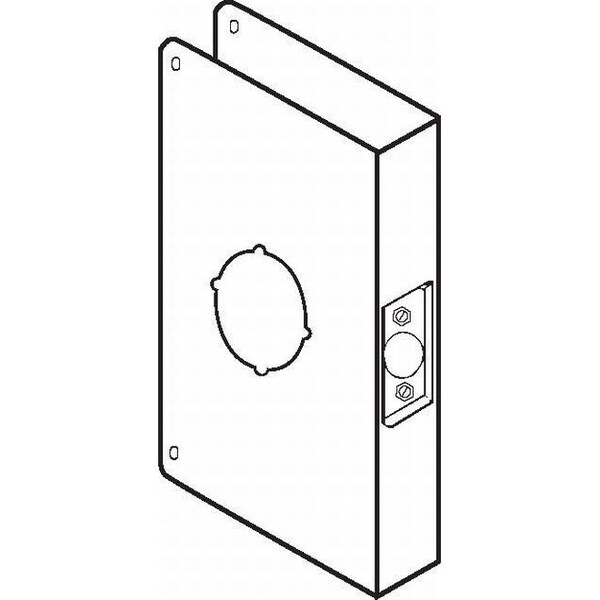 Don-Jo Classic Wrap Around for Deadbolt with 1-1/2" Hole with 2-3/8" Backset and 1-3/4" Door - CW6BZ