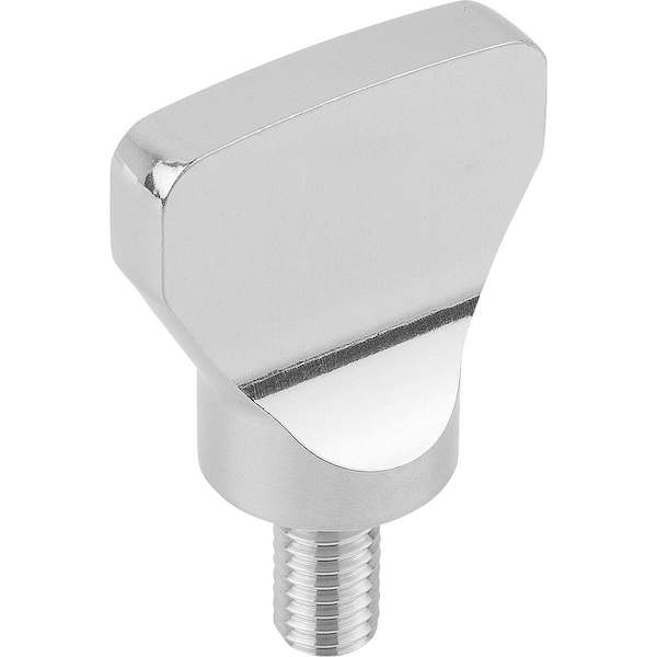 Kipp Wing Screw Hygienic Usit D=M05X10 5X21, A=21 Stainless Steel 1.4404, Polished - K1313.2105X10