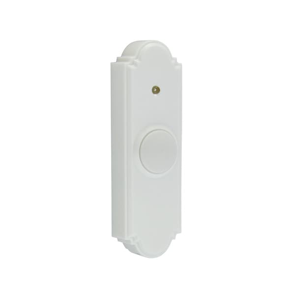 Iq America WD6104A Wireless Doorbell Pushbutton Replacement Slimline Non-lighted White - WD6104A
