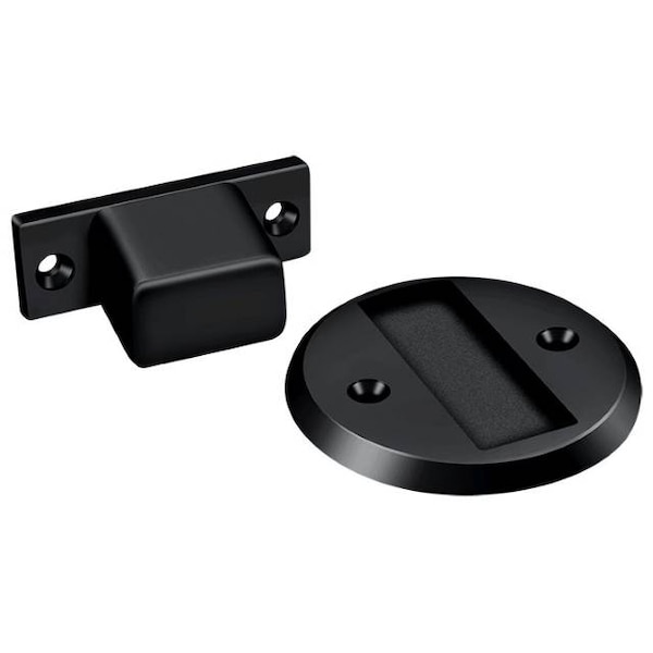 Deltana Magnetic Door Holder Flush 2-1/2" Diameter Black - MDHF25U19