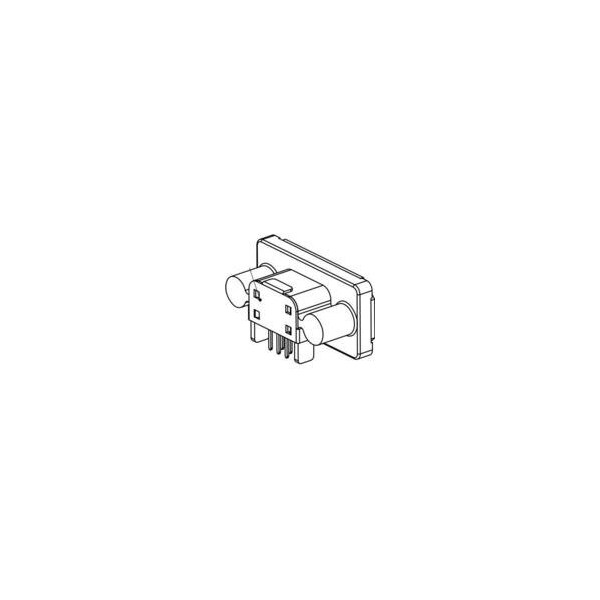 Amphenol Usb Connector, 5 Contact(S), Male, Right Angle, Solder Terminal, #2-56, Receptacle - MUSBE15134