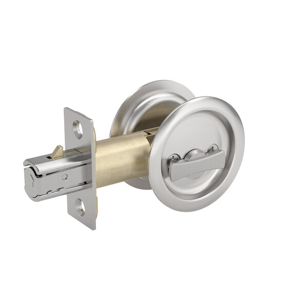 Richelieu 2 716inch 62 mm Round Pocket Door Privacy Pull, Brushed Nickel - 17RNB42