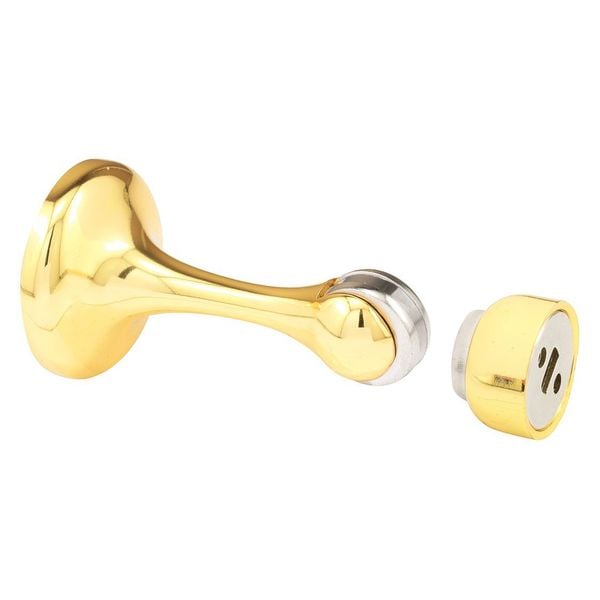 Primeline Tools Magnetic Door Holder, 2-7/8 in., Cast Brass, Polished Brass (Single Pack) - MP4907-1