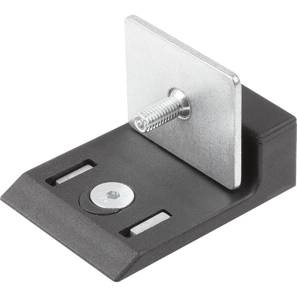 Kipp Door Stop, With Magnetic Catch, Form:B, L=53, 5, B=40, H=19, Bn=8/10, Polyamide, Comp:Steel - K1633.1