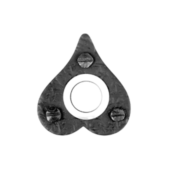 Acorn Mfg 1-7/8 Heart Electric Bell Button - Black Iron - AMPBP
