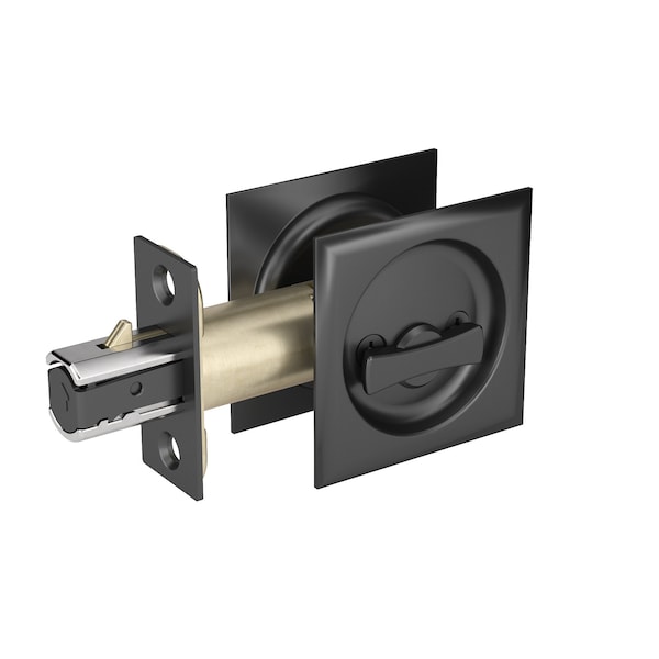 Richelieu 2 716inch 62 mm Square Pocket Door Privacy Pull, Black - 17SFB42