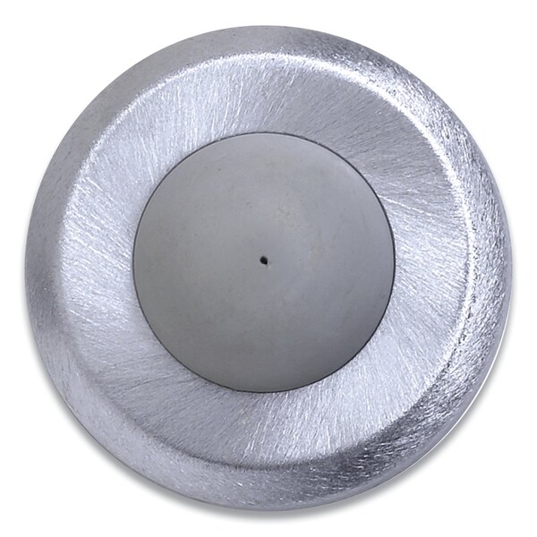 Tell Convex Wall Bumper, 2.5" x 0.75" x 2.5", Satin Chrome/Gray - DT100085