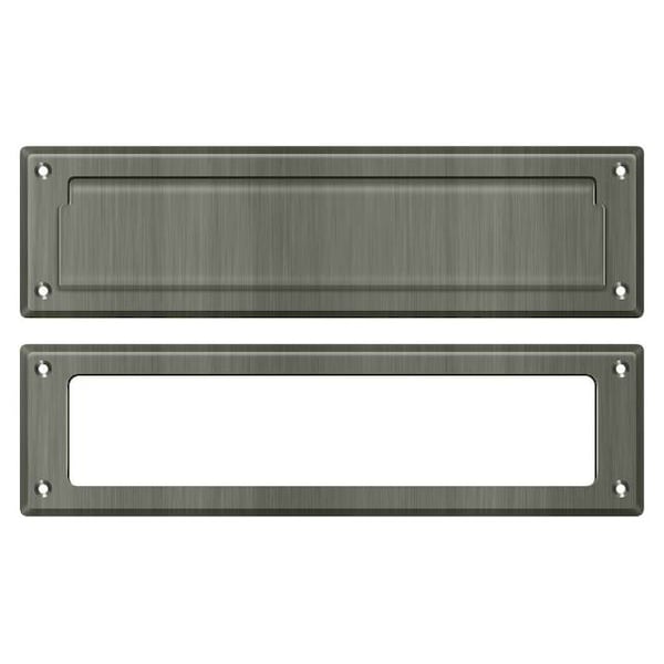 Deltana Mail Slot 13-1/8" With Interior Frame Antique Nickel - MS211U15A