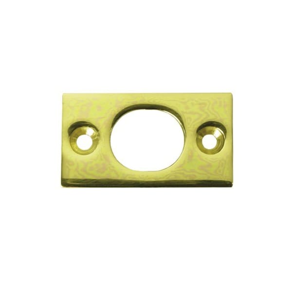 Deltana SP6FBU3 Strike Plate For 6 Flush Bolt Polished Brass, 10PK - SP6FBU3-XCP10