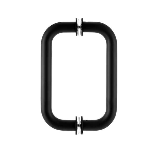 Richelieu 6inch 152 mm Center to Center Tubular BacktoBack Pull for Glass Shower Door, Matte Black - SDTRDB07506900