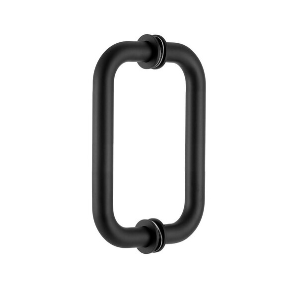 Richelieu 6inch 152 mm Center to Center Tubular BacktoBack Pull for Glass Shower Door, Matte Black - SDTRDB07506900