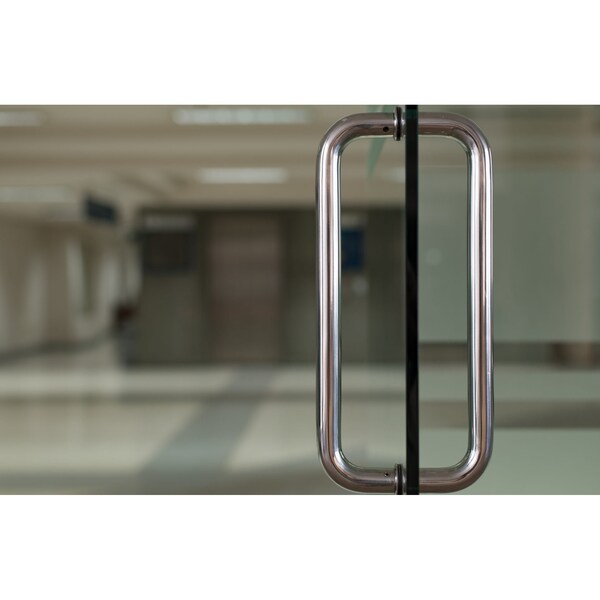 Richelieu 6inch 152 mm Center to Center Tubular BacktoBack Pull for Glass Shower Door, Matte Black - SDTRDB07506900