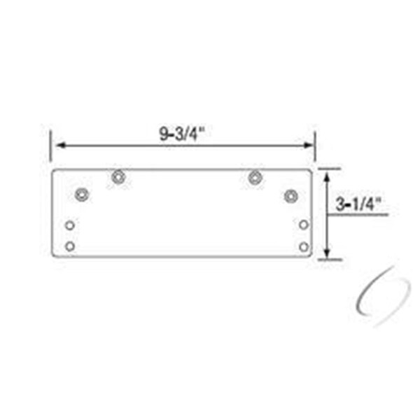 Pg Perfect Overhead Holder or Narrow Top Jamb Drop Plate, Dark Bronze - PG1629974