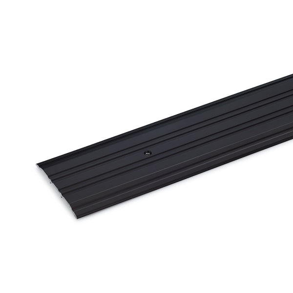 Randall 6' x 4" Wide x 1/4" High Corrugated Dark Bronze Anodized Threshold - 6 FT A-77-DB
