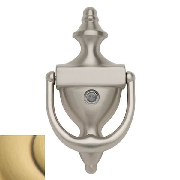 Baldwin Estate Satin Brass with Brown Door Knockers - 0103.060
