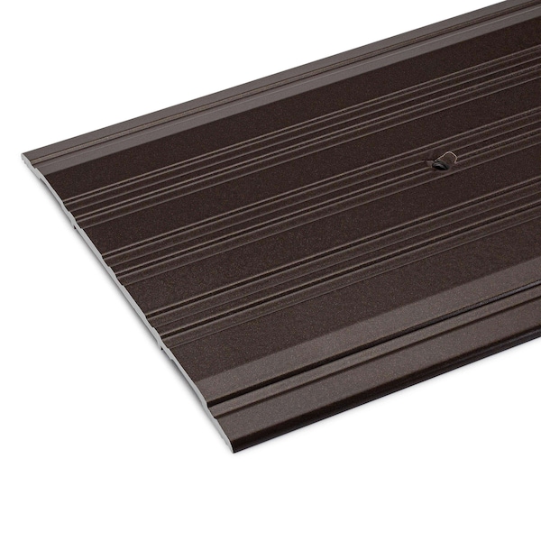 Randall 6' x 5" Wide x 1/4" High Corrugated Dark Bronze Aluminum Threshold - 6 FT A-79-DB