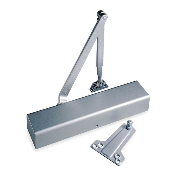 Norton Door Controls Manual, Hydraulic, Norton 8000, Door Closer, Heavy Duty Interior and Exterior, Gray - 8501XAL