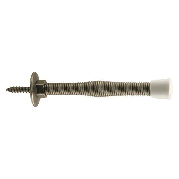 Primeline Tools Door Stop, 3 in. Reach, Spring Steel Construction, Antique Brass, Flex (10 Pack) - MP9018