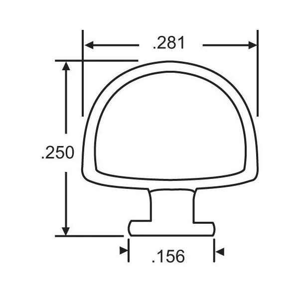 Strybuc T-Slot Black Weatherstrip - 900-18224