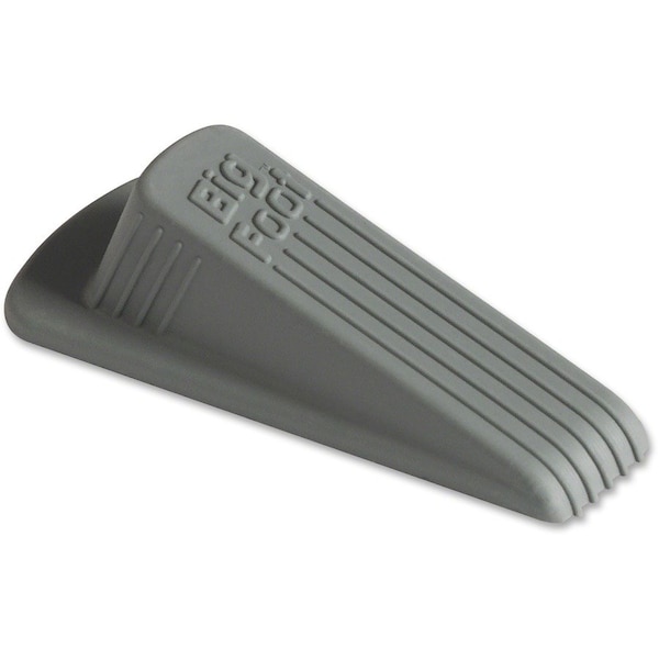 Big Foot No-Slip Doorstop, Rubber, 2-1/4"x4-3/4"x1-1/4", Gray - MAS00941
